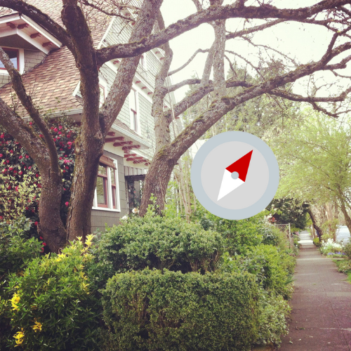 Portland neighborhood home and sidewalk